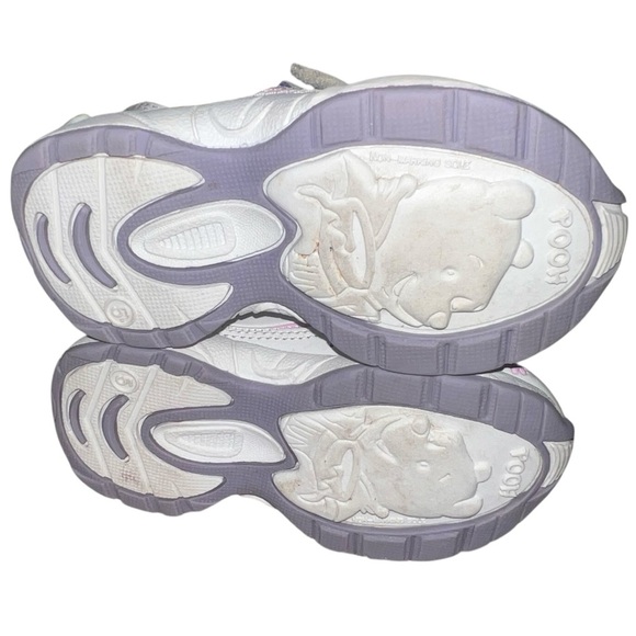 RARE Vintage Winnie the Pooh Disney Floral Toddler Shoes Butterfly Floral 5 - Picture 8 of 8